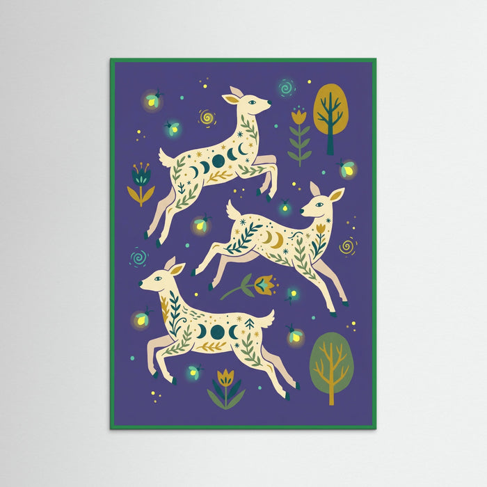 Green Wood Whimsical Spirit Horses