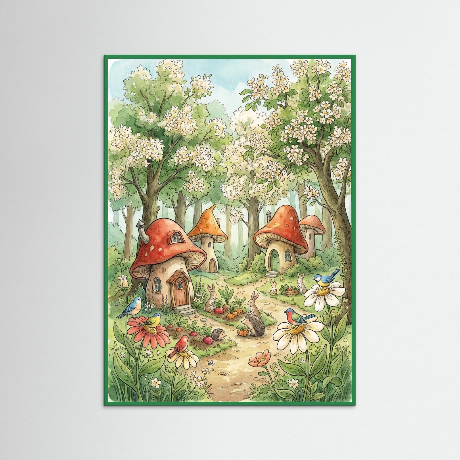 Green Wood Whimsical Village