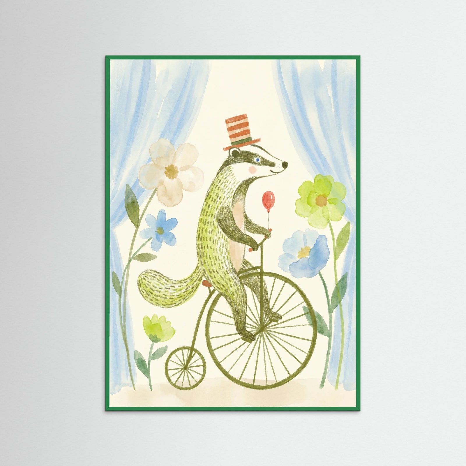 Green Wood Whimsical Wheeled Wonder
