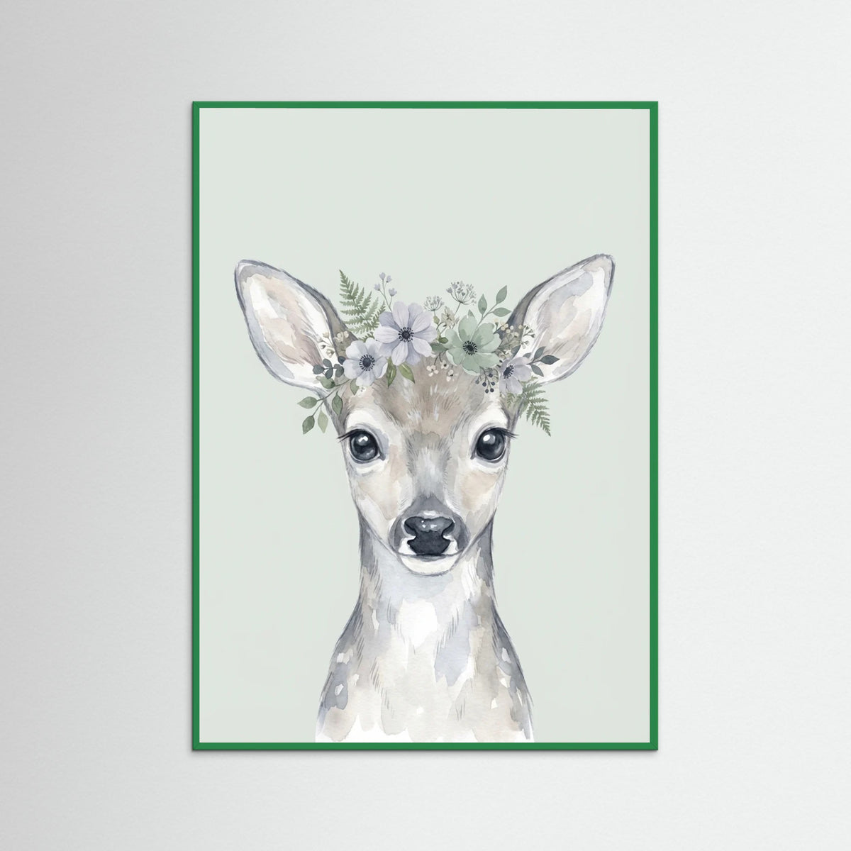 Green Wood Whimsical Woodland Raccoon