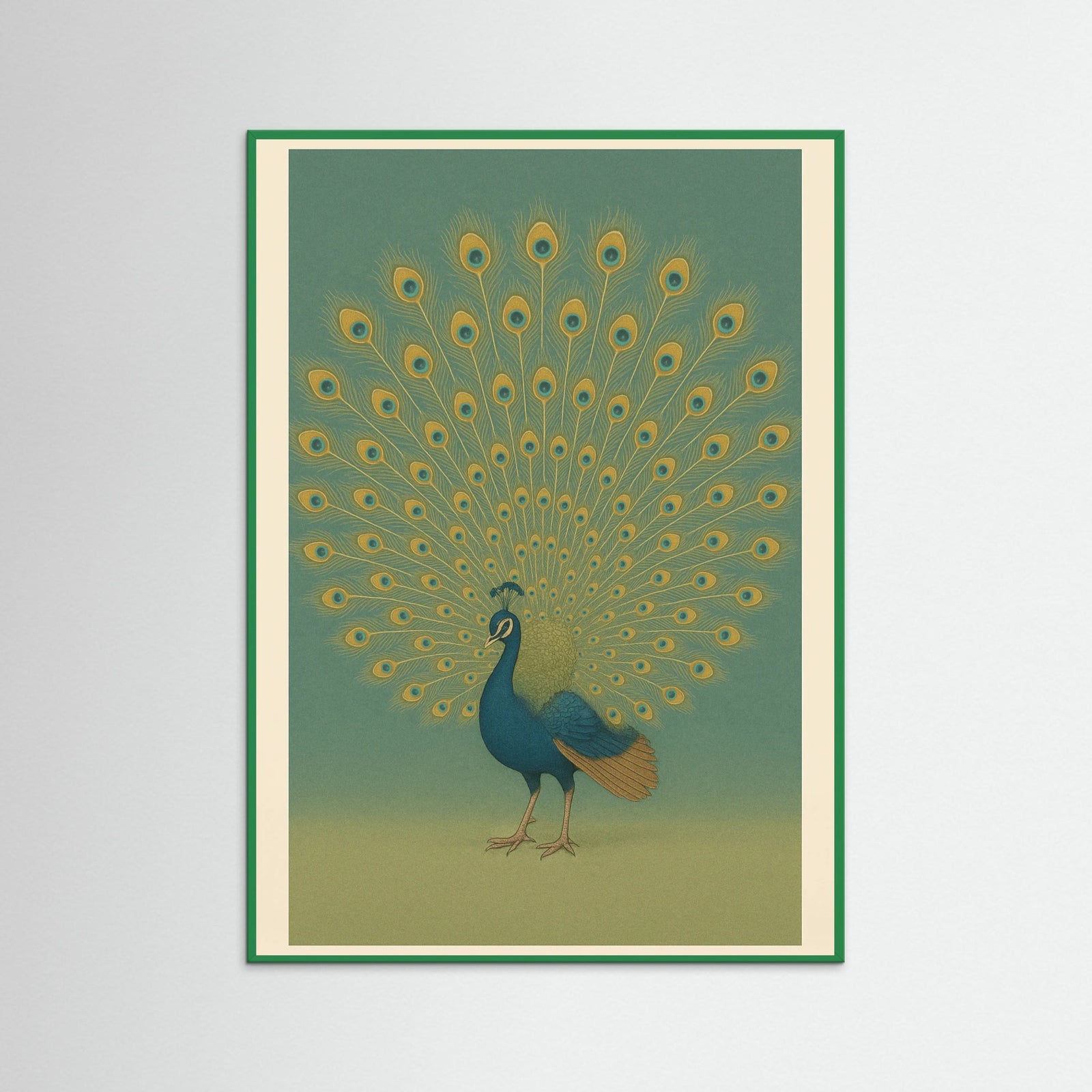 Green Wood White Peacock