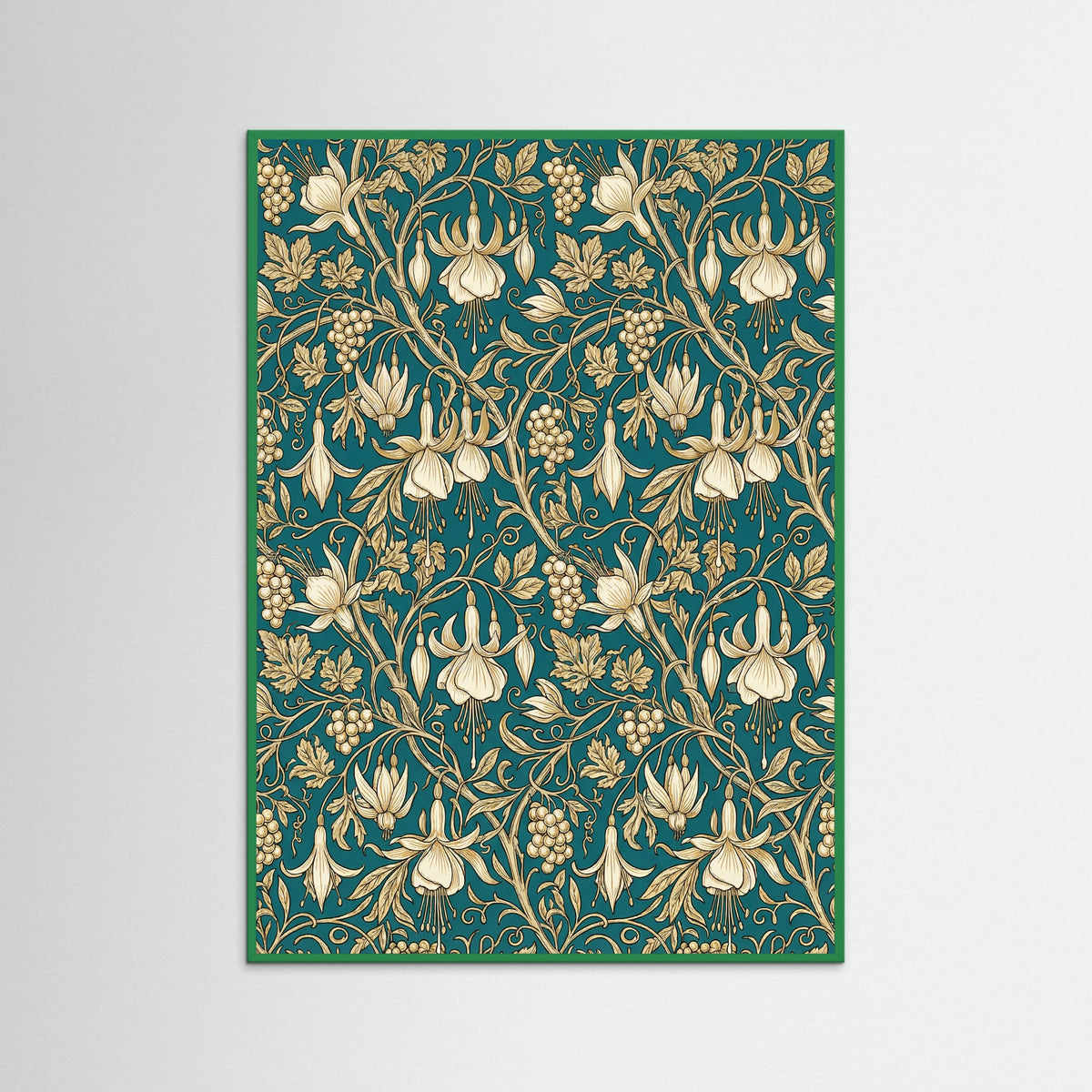 Green Wood Wild Tulip Pattern