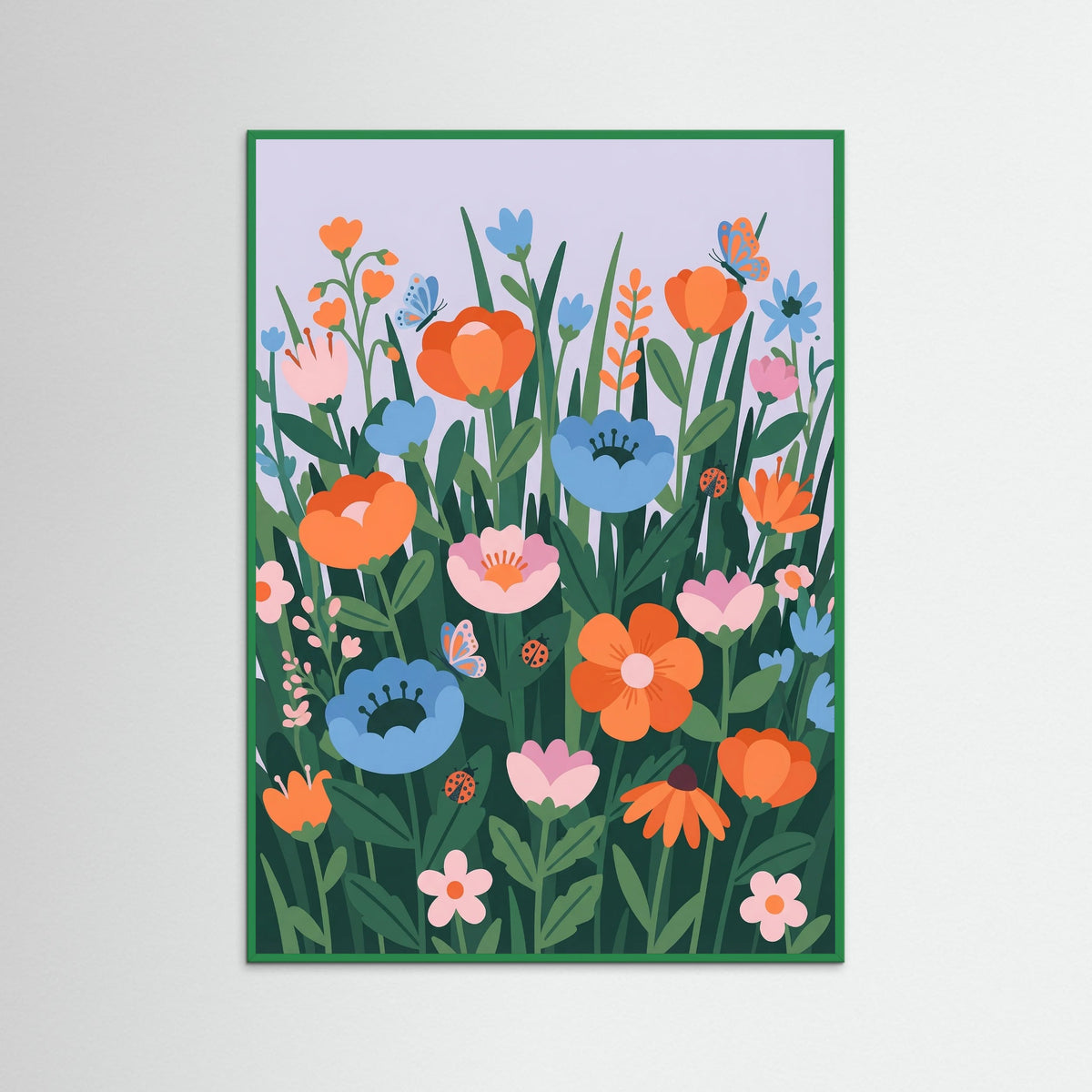 Green Wood Wildflower Embrace