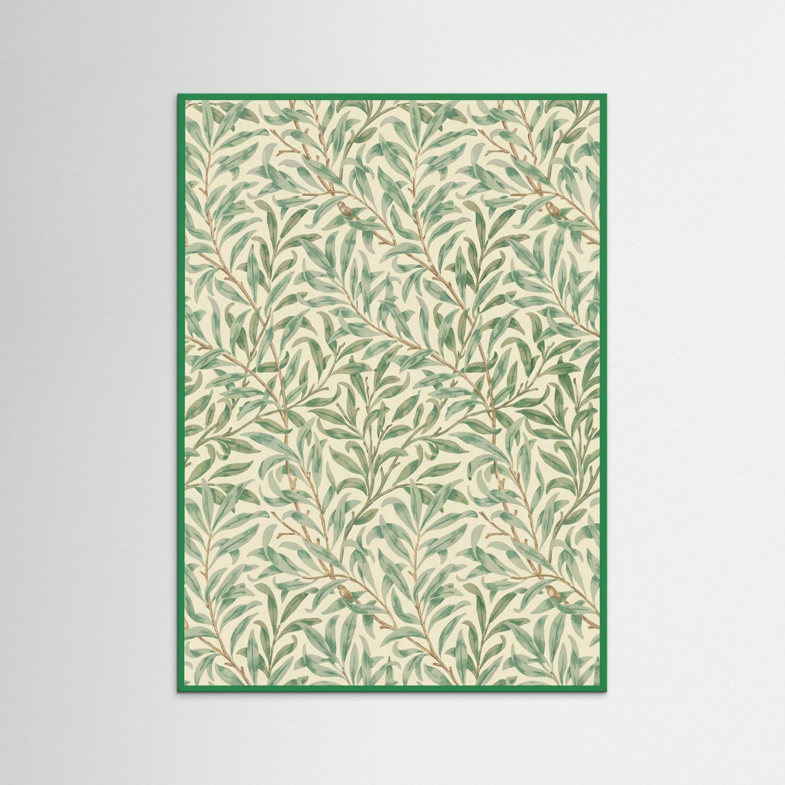 Green Wood Willow Boughs Motif