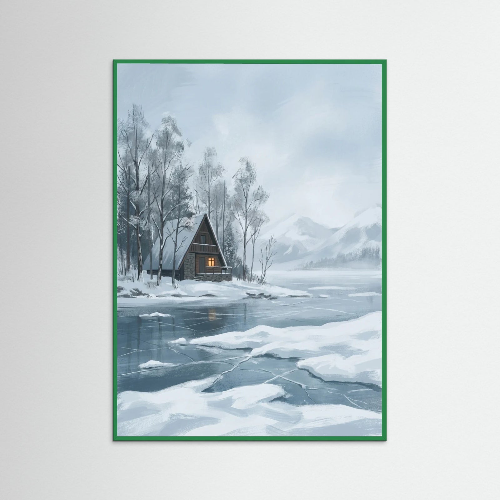 Green Wood Winter Alpine Path