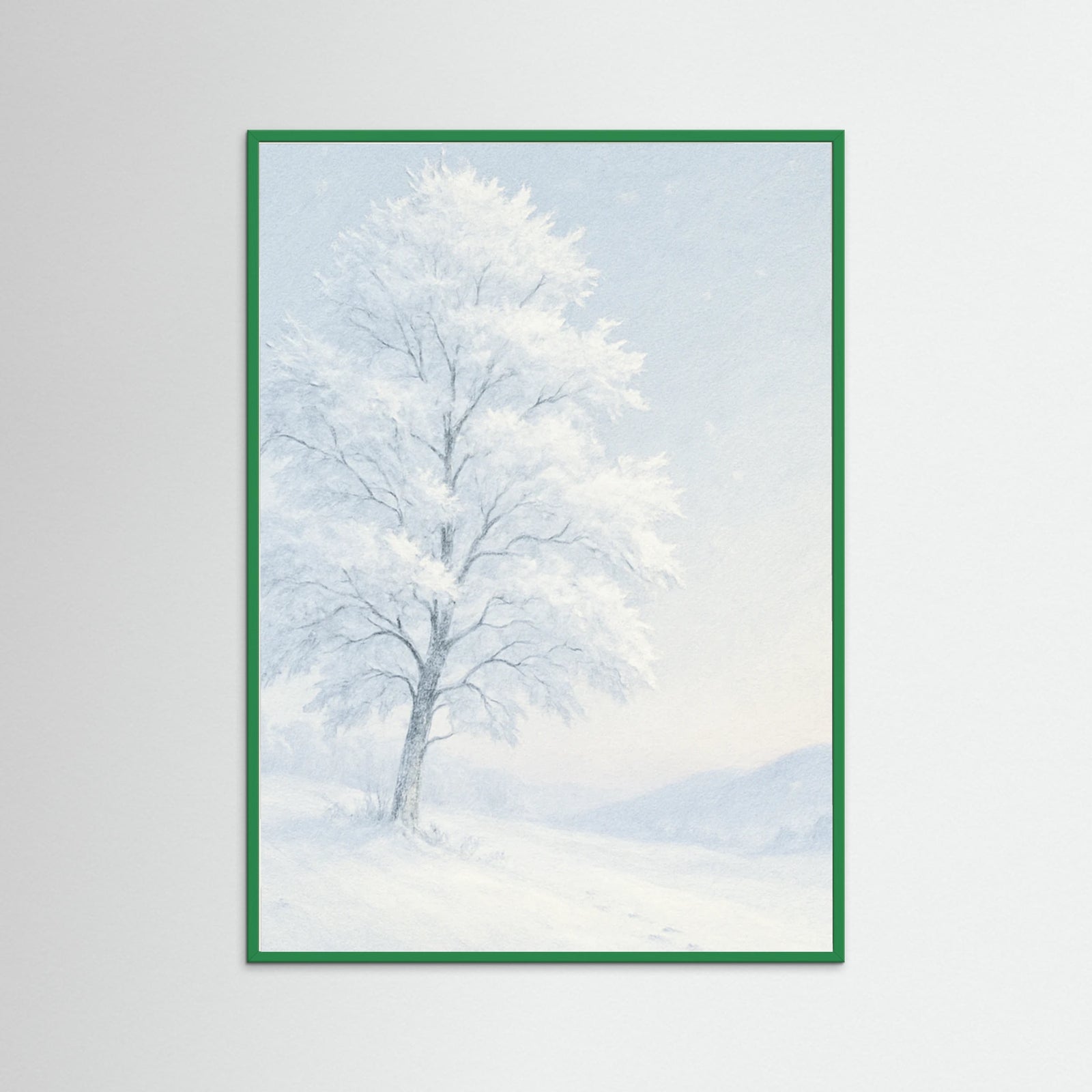 Green Wood Winter Serenity