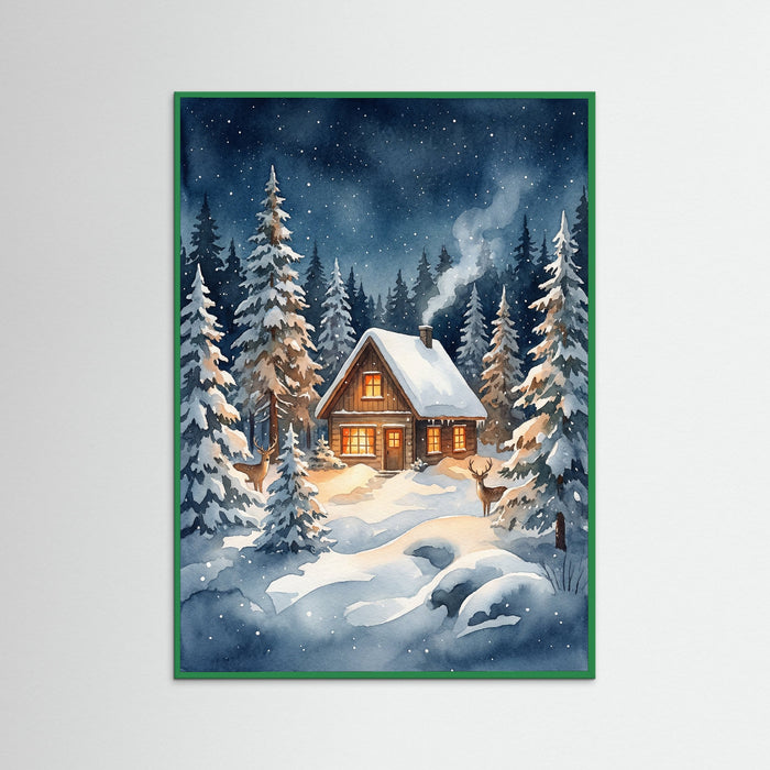 Green Wood Winter Village Glow