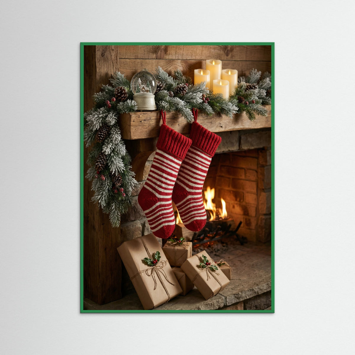 Green Wood Winter Wonderland Hearth