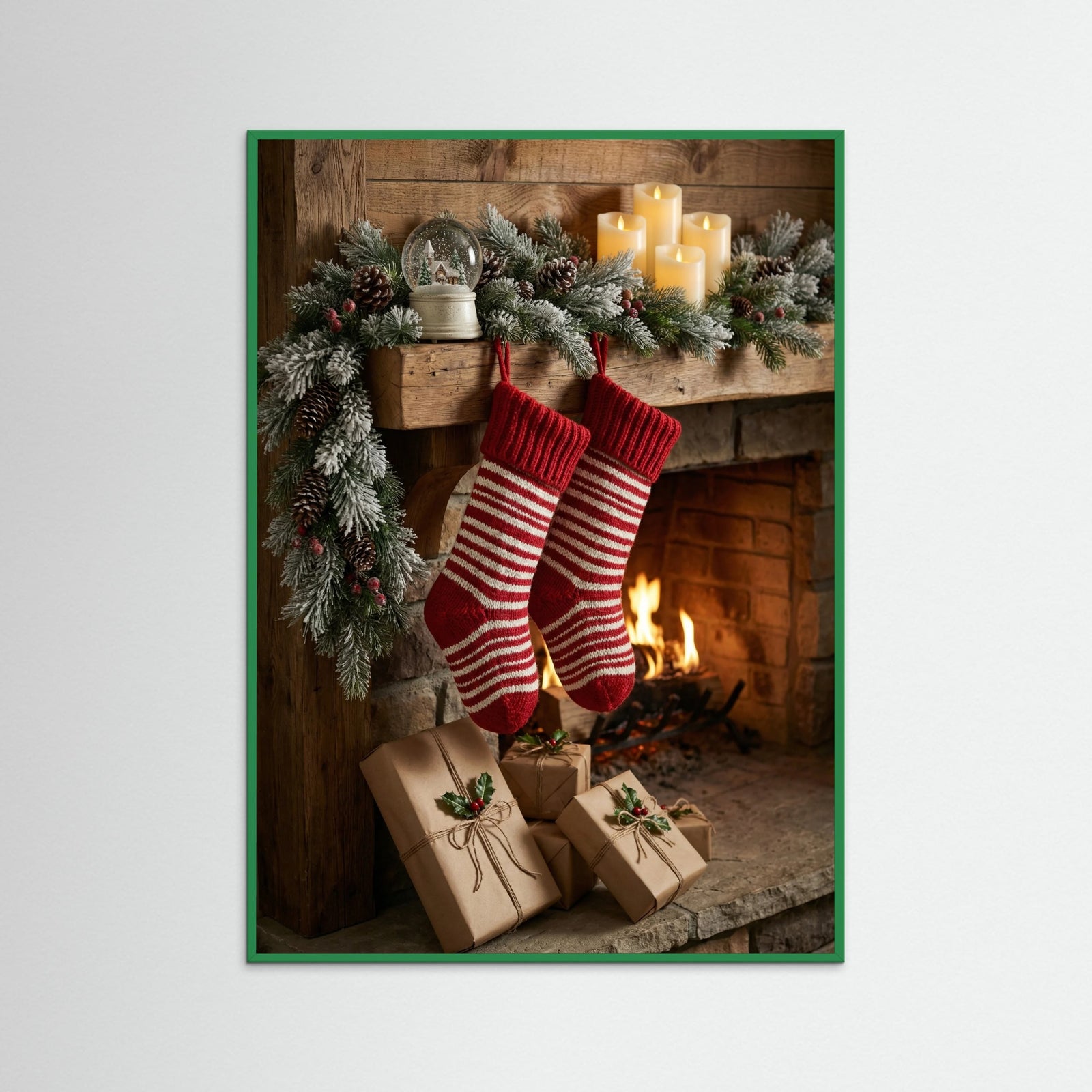 Green Wood Winter Wonderland Hearth