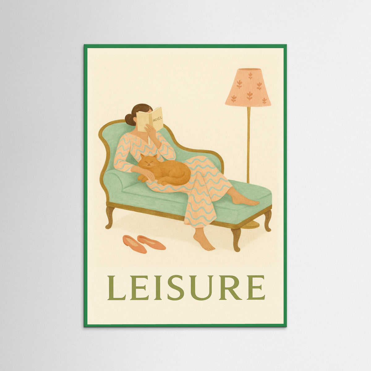 Green Wood Woman Reading