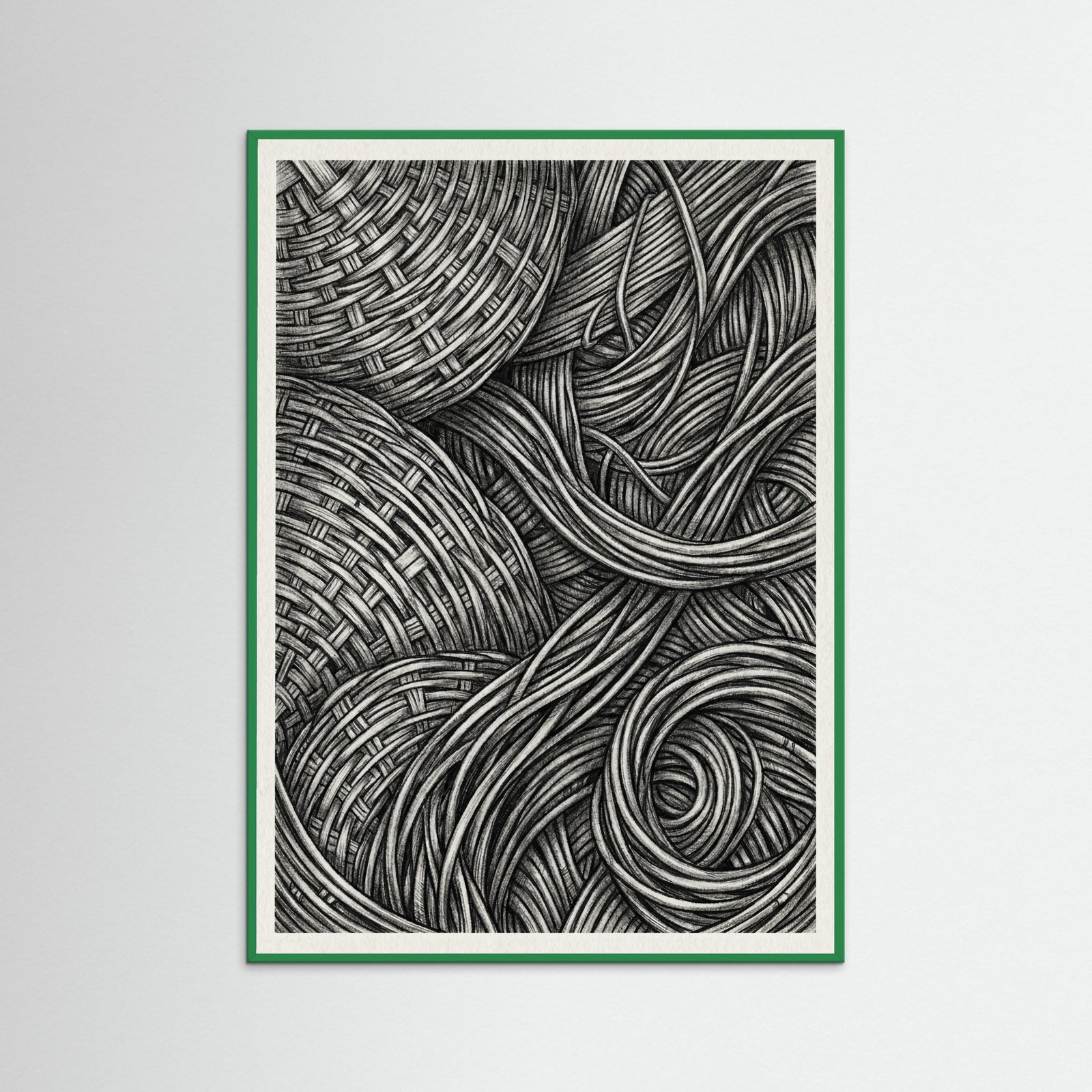 Green Wood Woven Folds