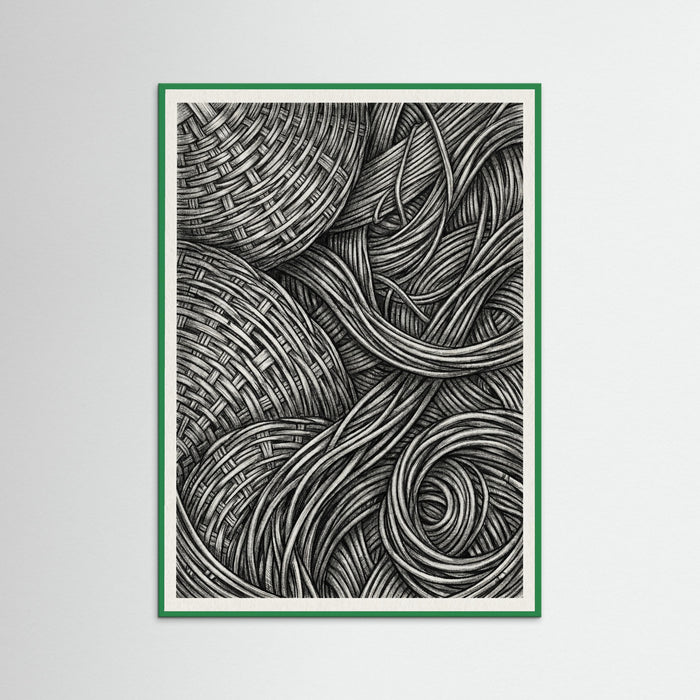 Green Wood Woven Folds