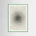 Green Wood Woven Grid Study