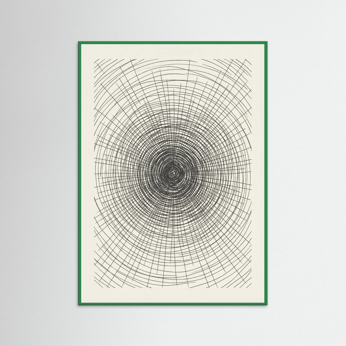 Green Wood Woven Grid Study