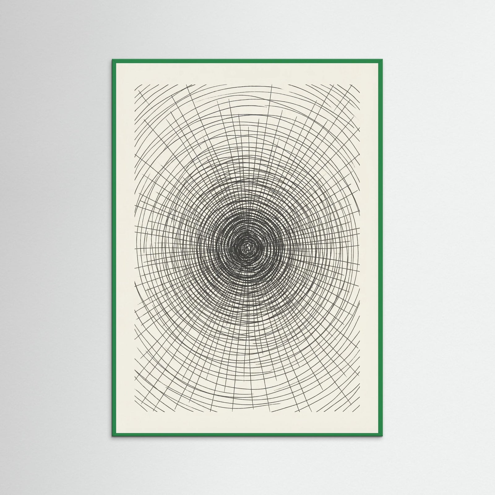 Green Wood Woven Grid Study