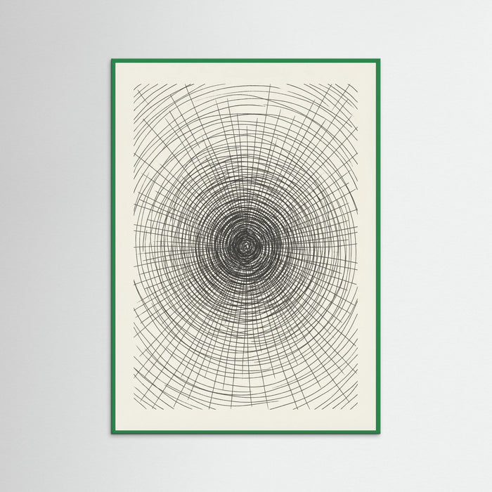 Green Wood Woven Grid Study