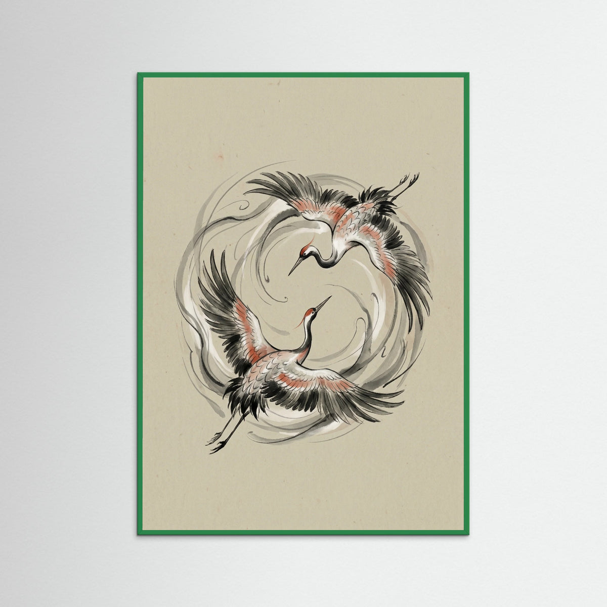 Green Wood Yin Yang Koi