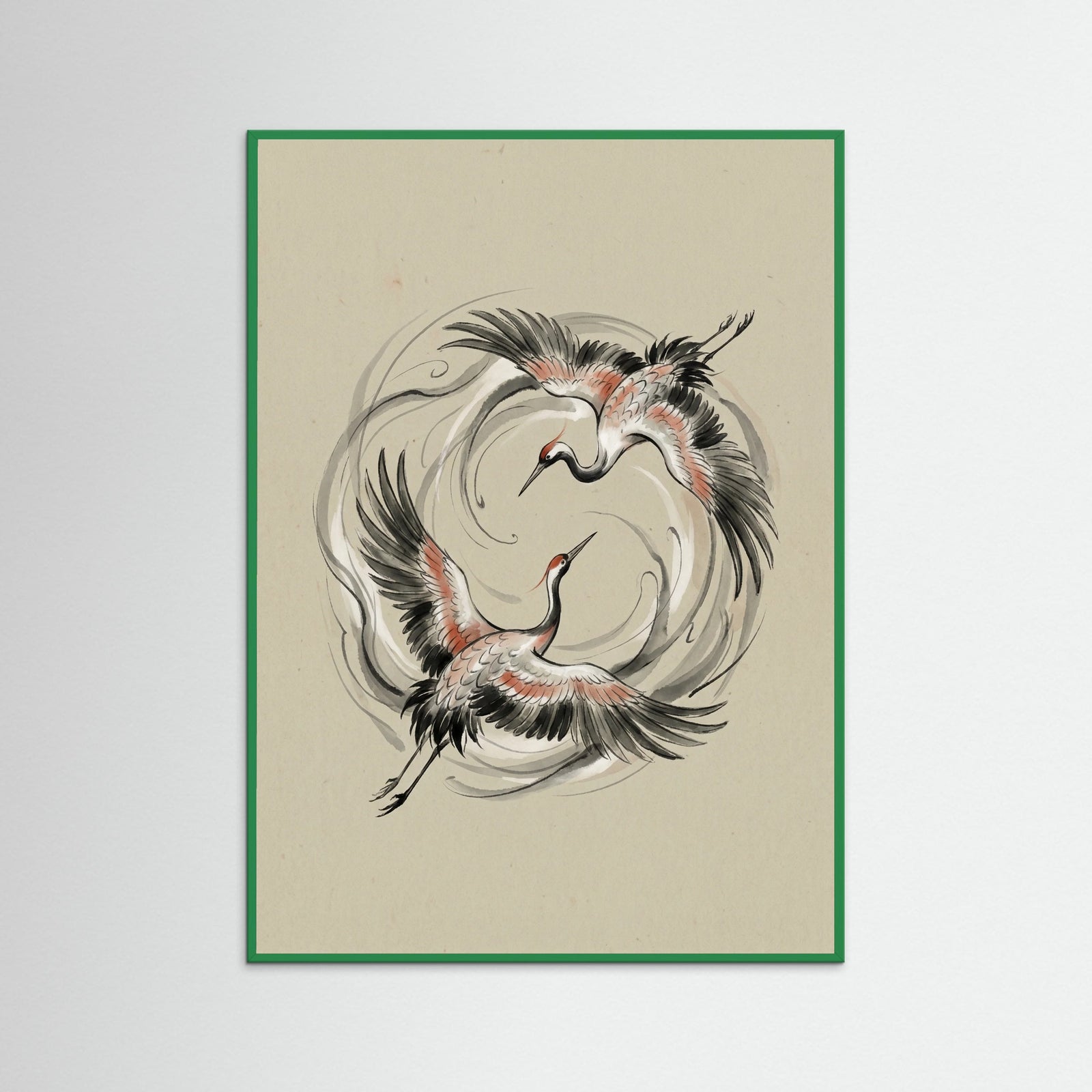 Green Wood Yin Yang Koi
