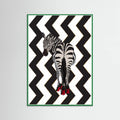 Zebra Heels Zigzag Poster – plakat og kunsttryk