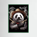 Green Wood panda crossgun Poster