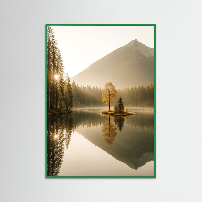 Green Wood photo Mountain Lake Reflection