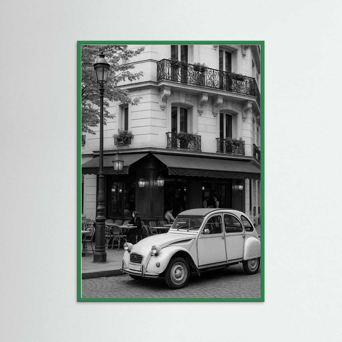 Green Wood photo Parisian Cafe Scene