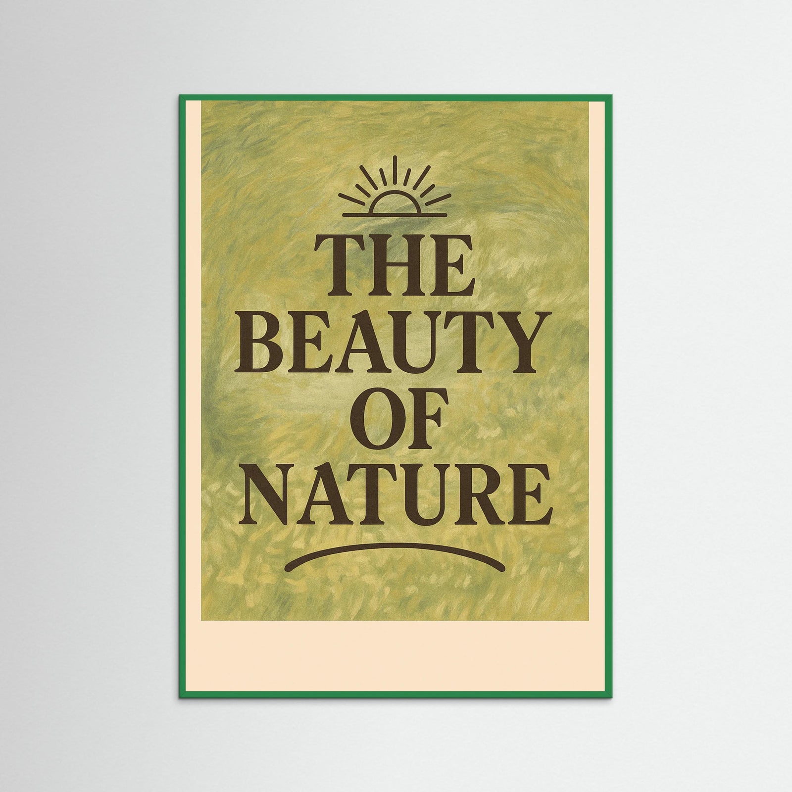 Green Wood text Riverbank Springtime