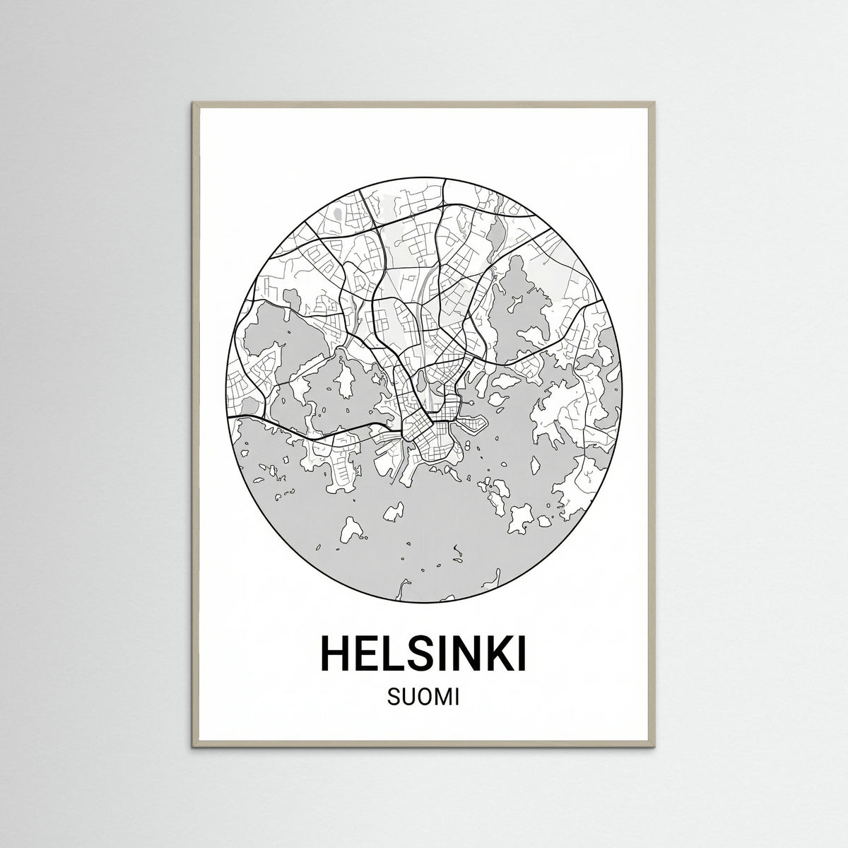 Grey Wood Aarhus Urban Map