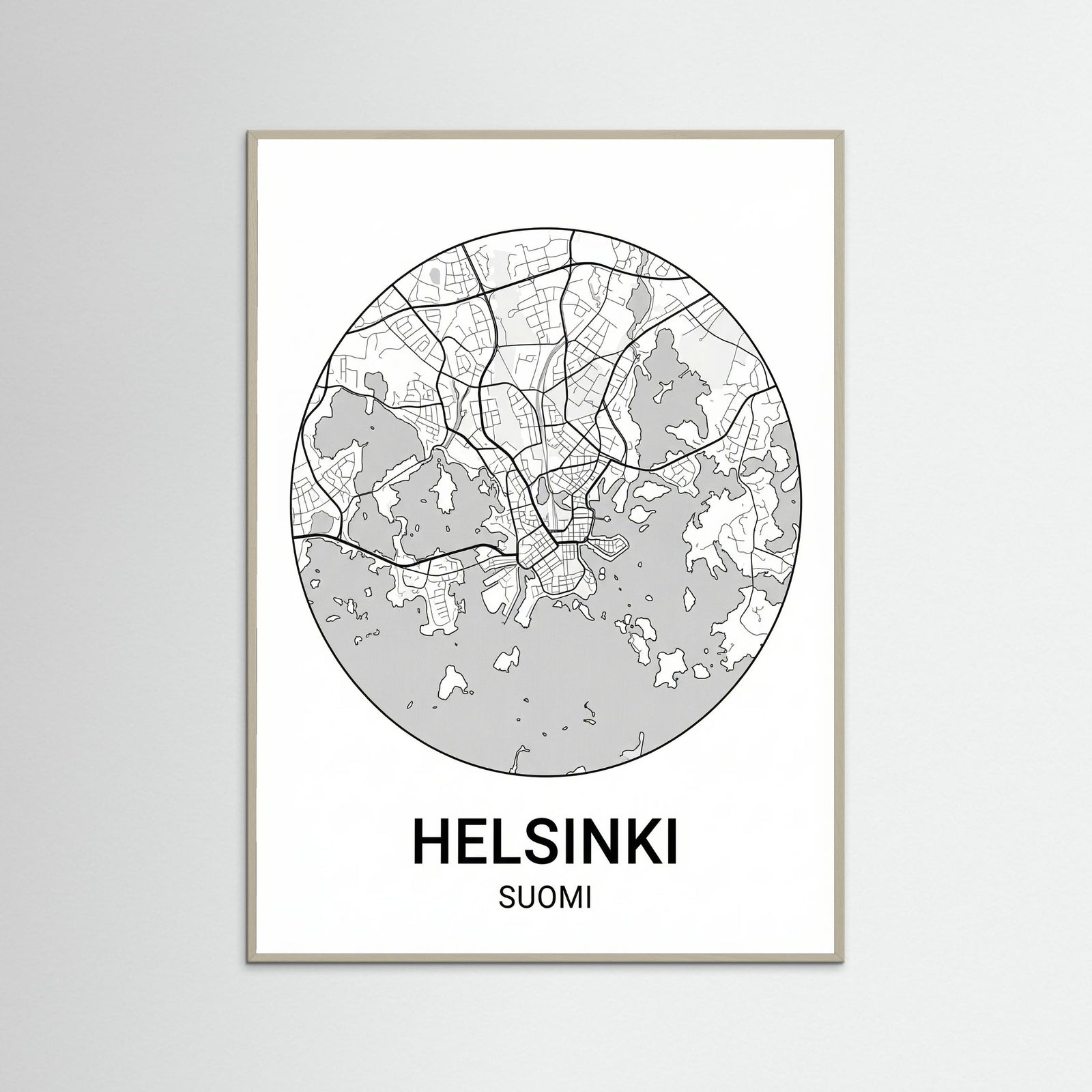 Grey Wood Aarhus Urban Map