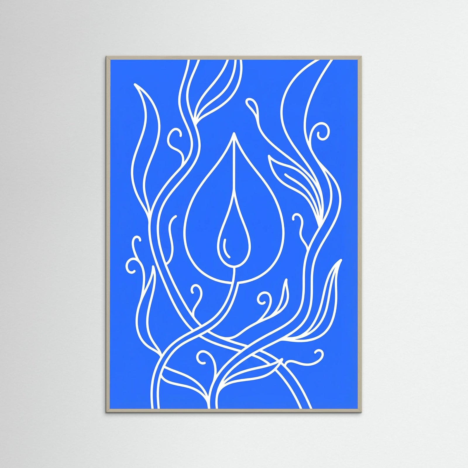 Grey Wood Abstract Bloom