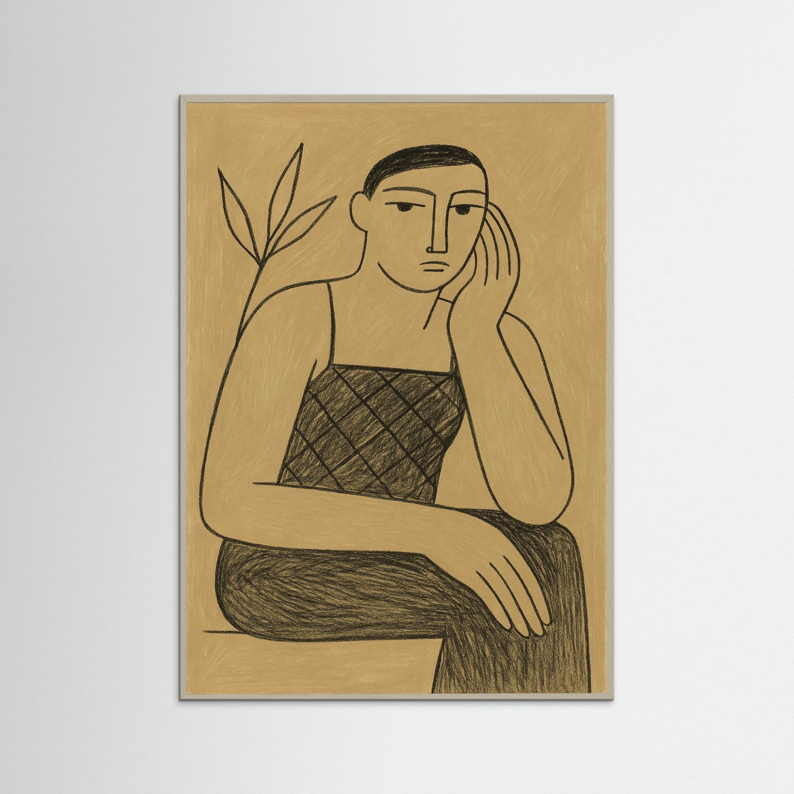 Grey Wood Abstract Contemplation 3