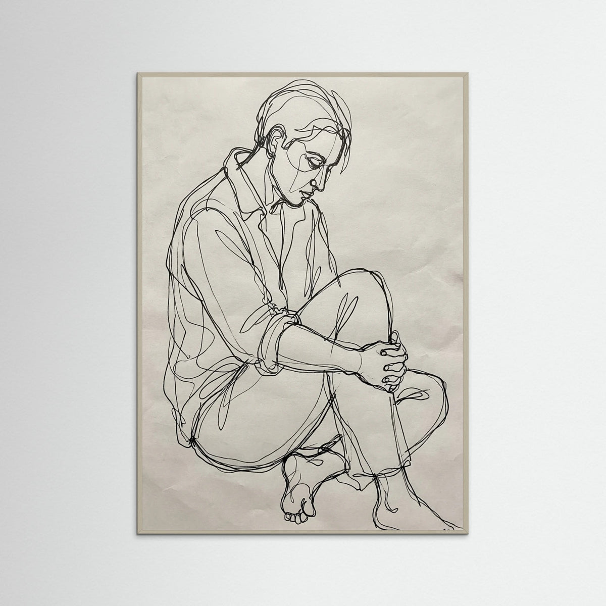 Grey Wood Abstract Contour