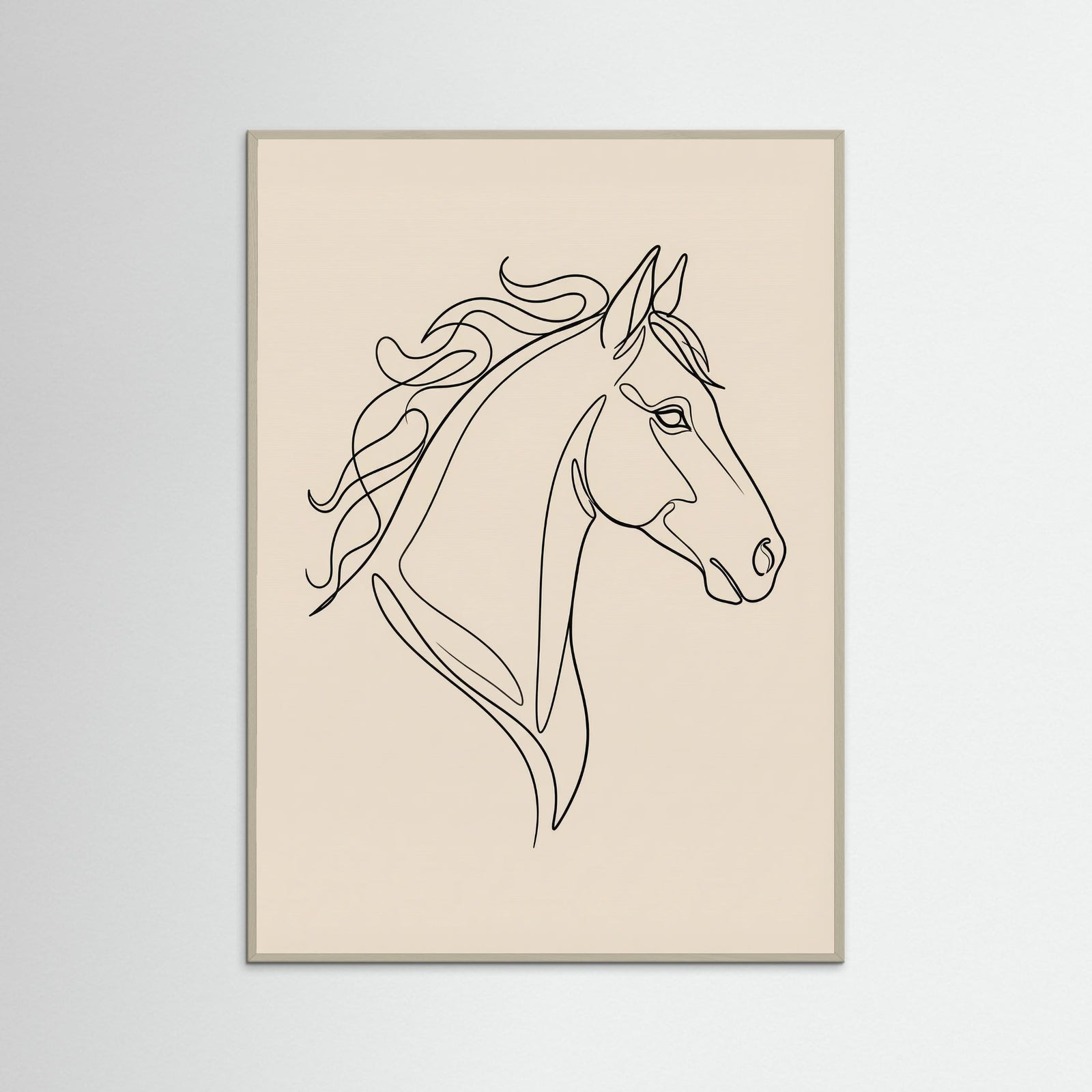 Grey Wood Abstract Curly Portrait