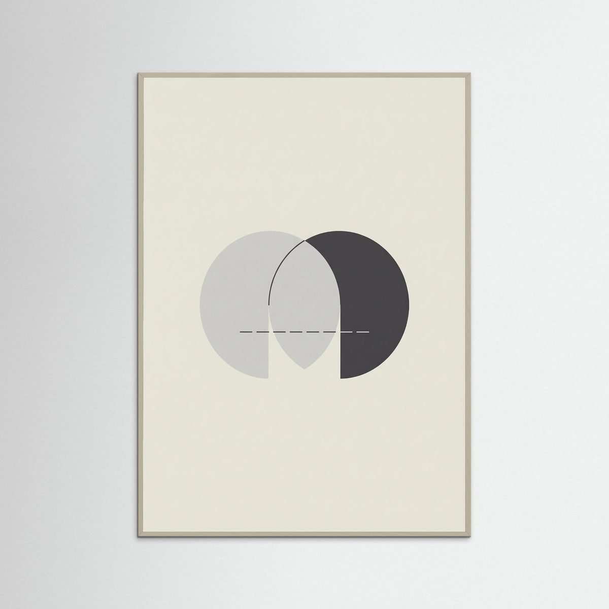 Grey Wood Abstract Dual Forms