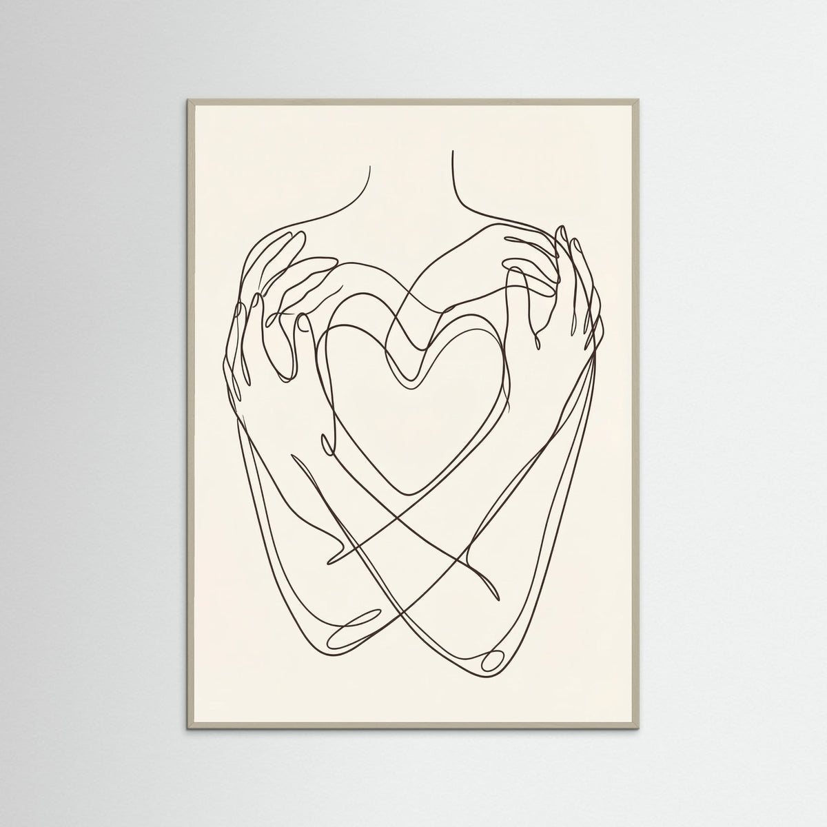 Grey Wood Abstract Faces