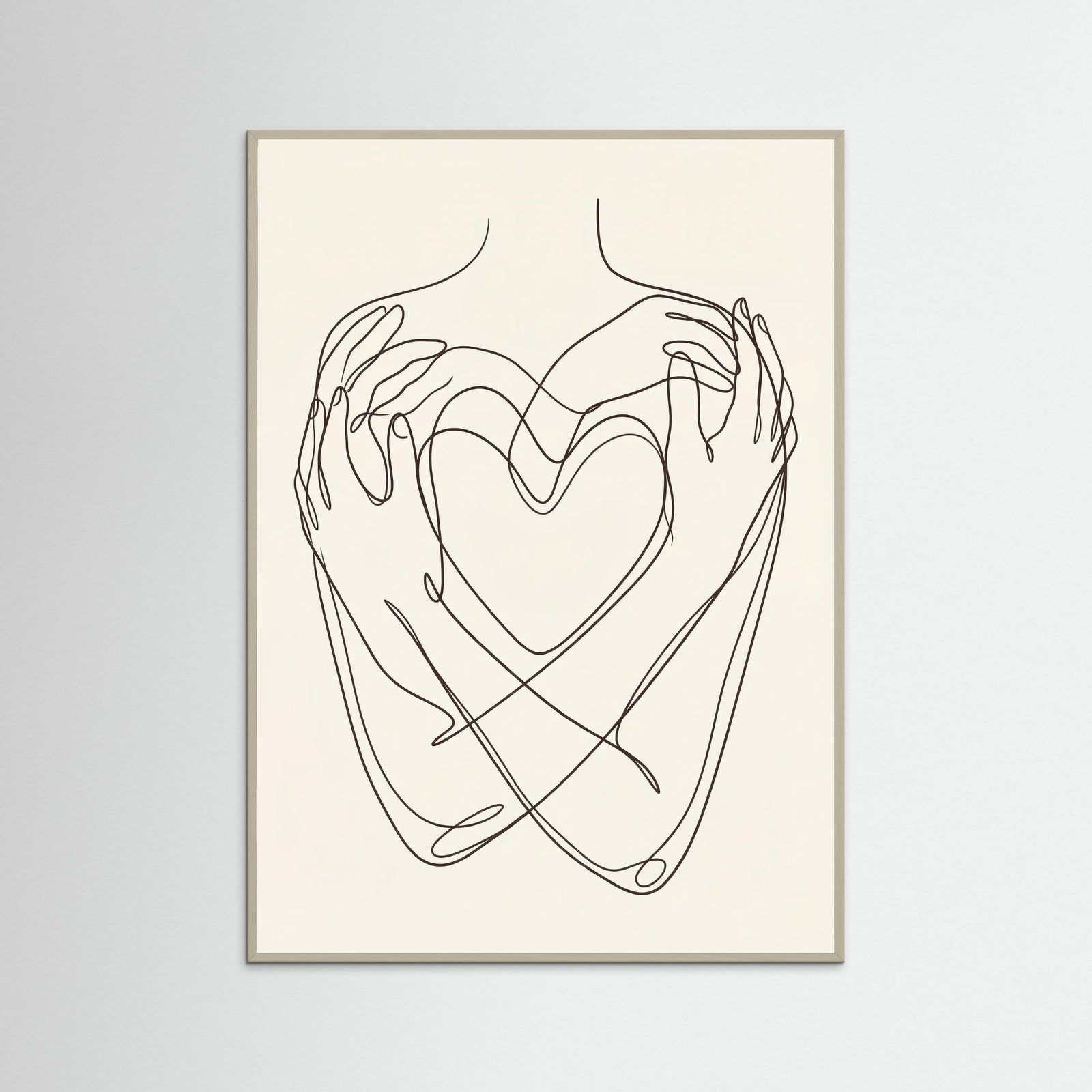 Grey Wood Abstract Faces