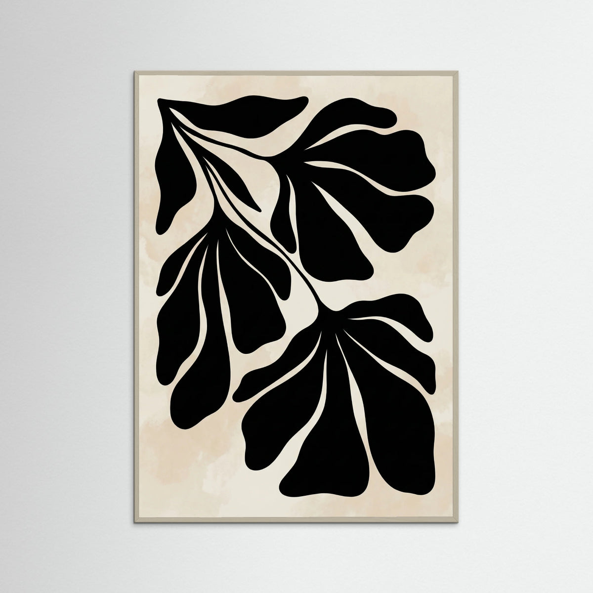 Grey Wood Abstract Flora