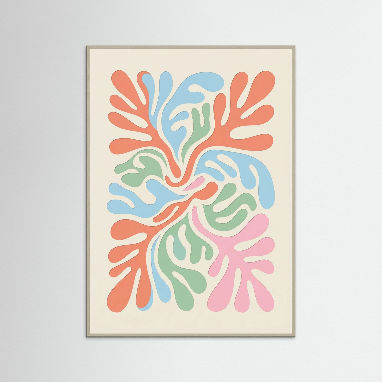 Grey Wood Abstract Organic Forms