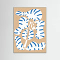 Abstract Shapes Flower Tiger print Poster – poster and art print