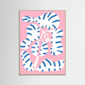Plakat Abstract Shapes Flower Tiger print – plakat i druk artystyczny