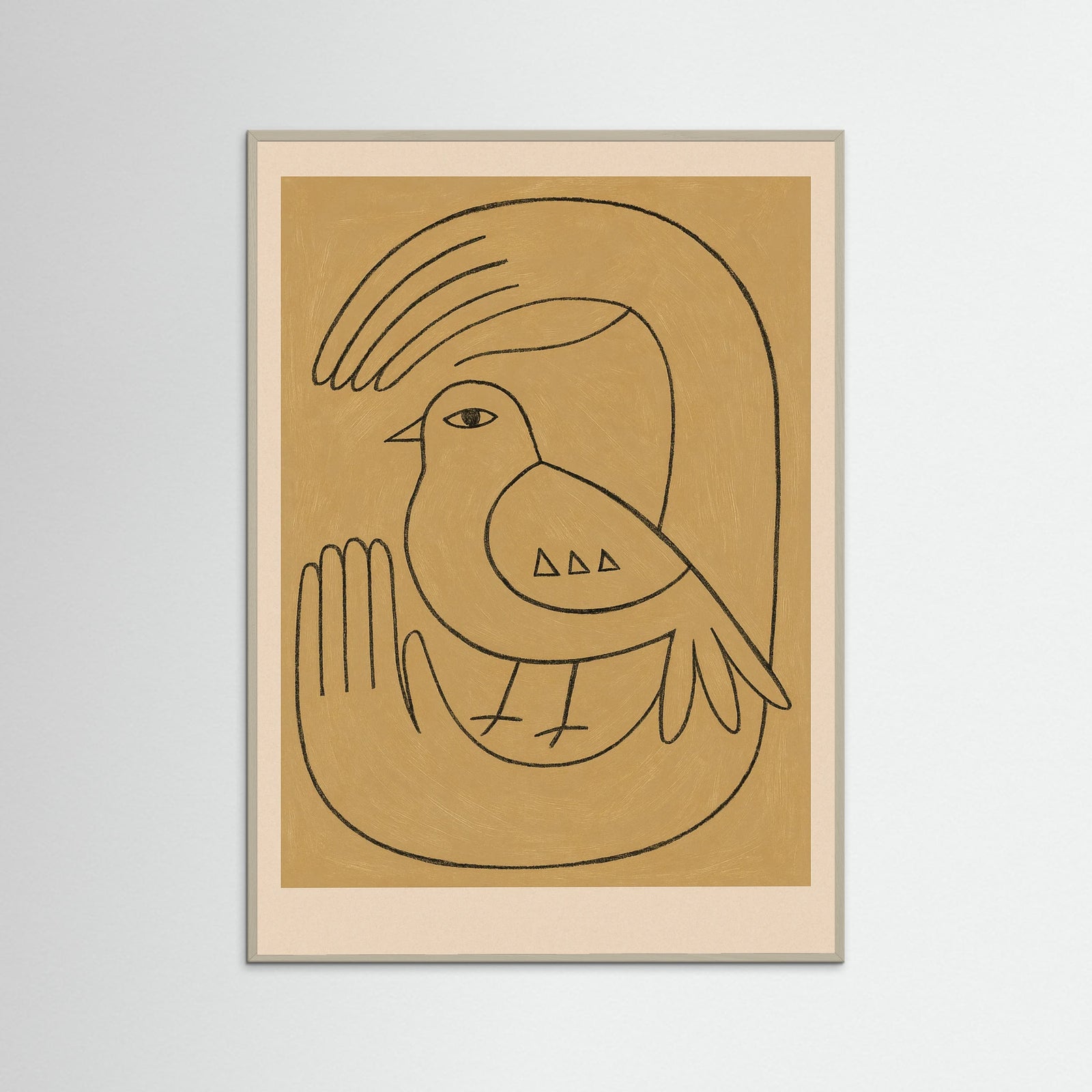 Grey Wood Abstract Silhouette