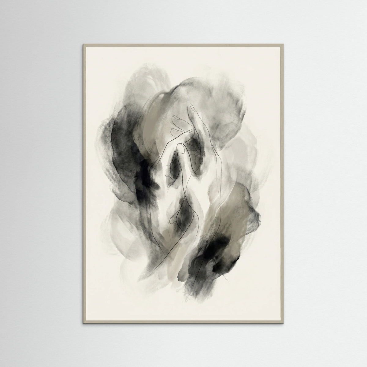 Grey Wood Abstract Silhouette