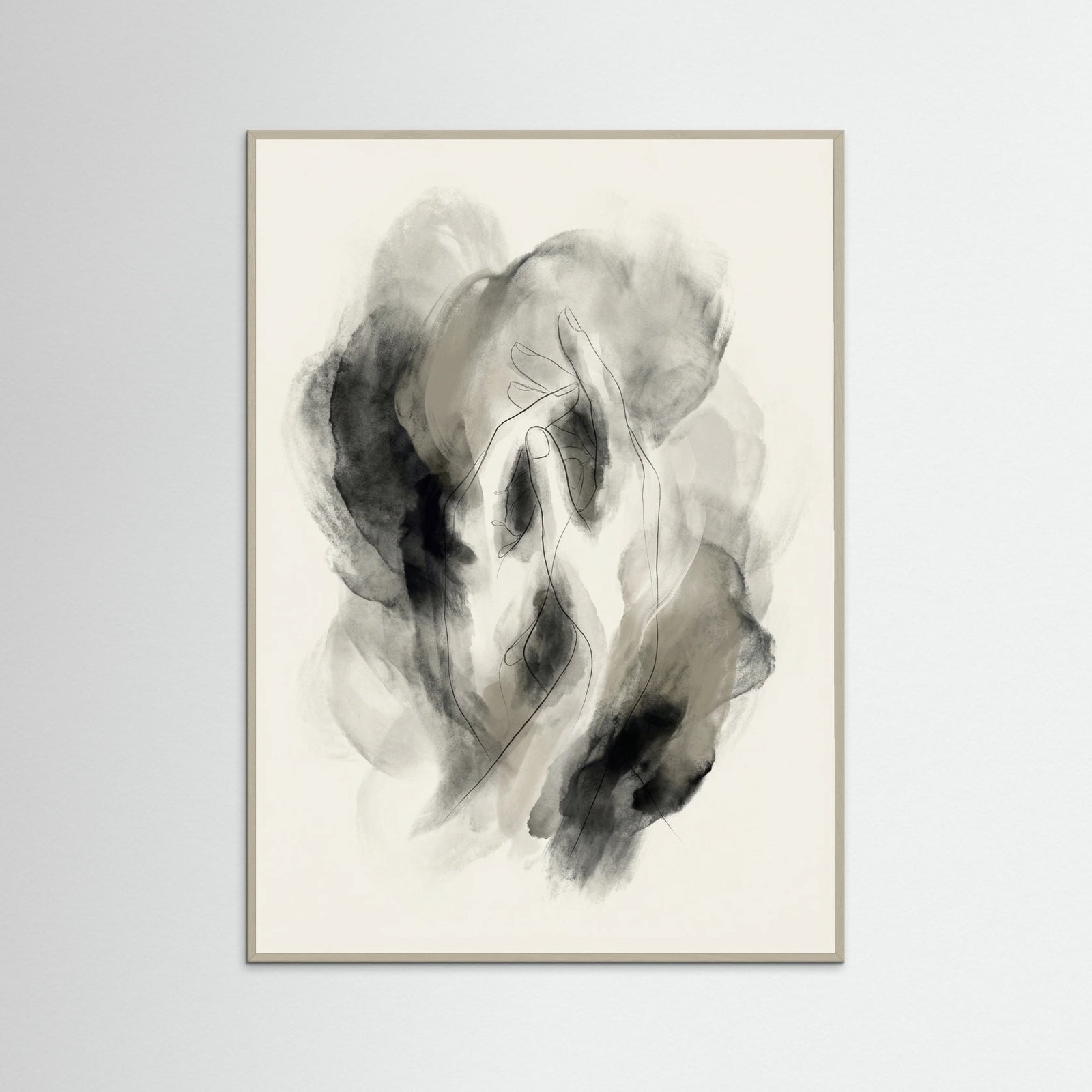 Grey Wood Abstract Silhouette