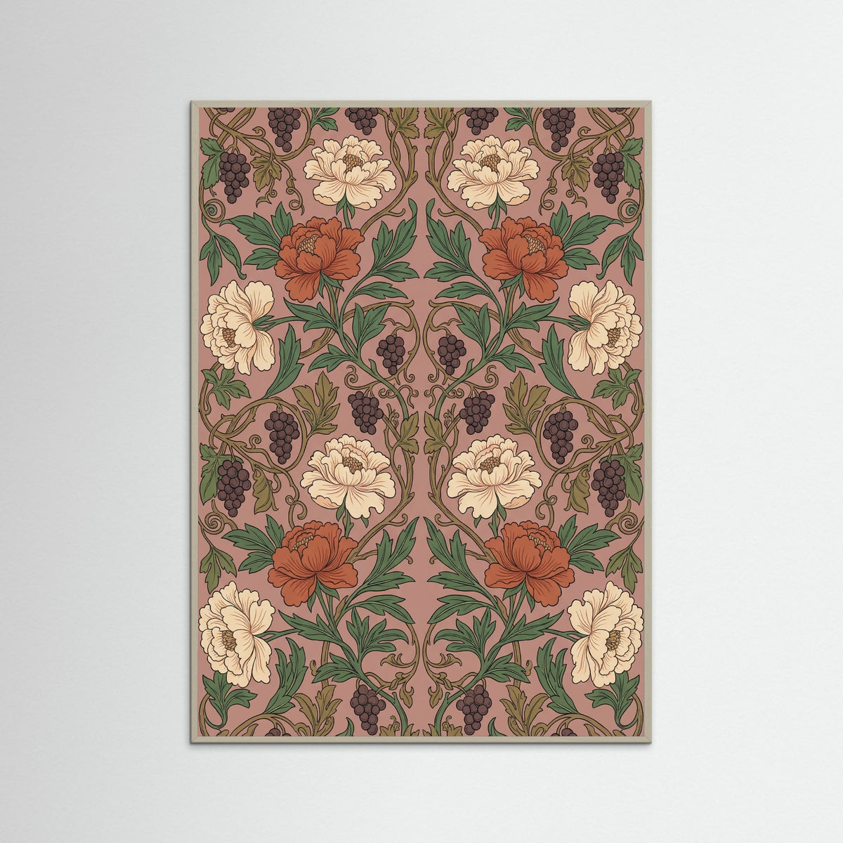 Grey Wood Acanthus Arabesque