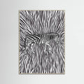 African Zebra striking camouflage -juliste – juliste ja taidepainatus