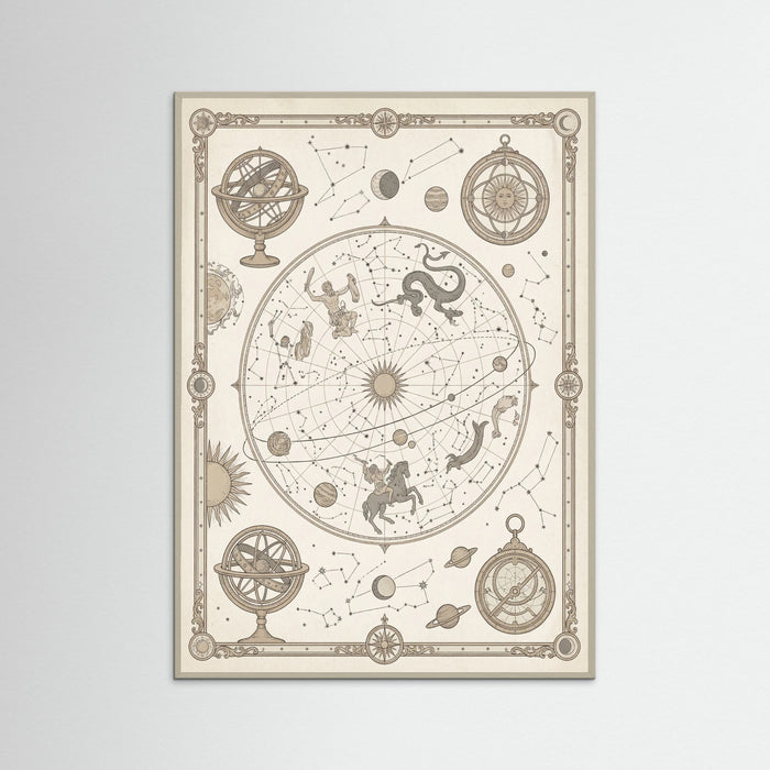 Grey Wood Aged World Atlas
