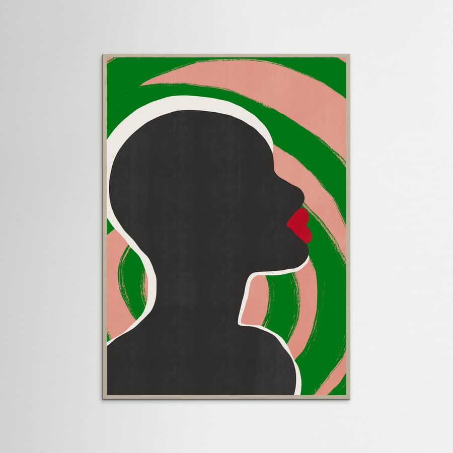 Anonymous Portrait In Green Spiral Poster – poster and art print