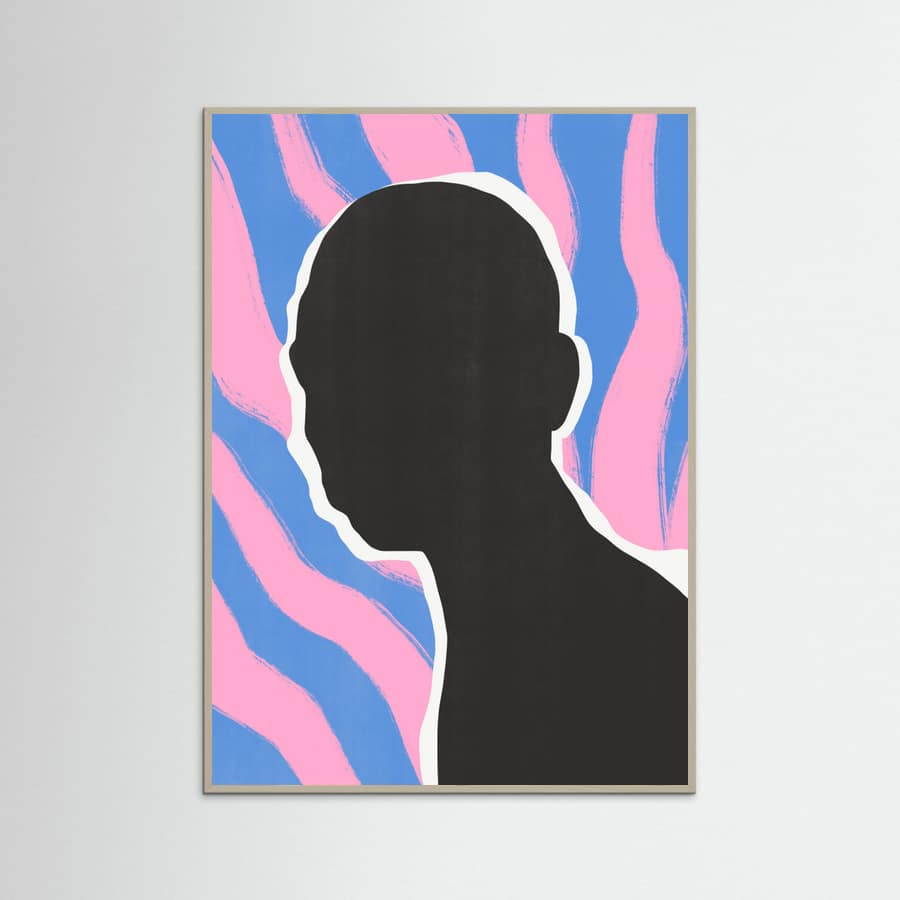 Poster Anonymous Portrait In Stripes – poster e stampa artistica