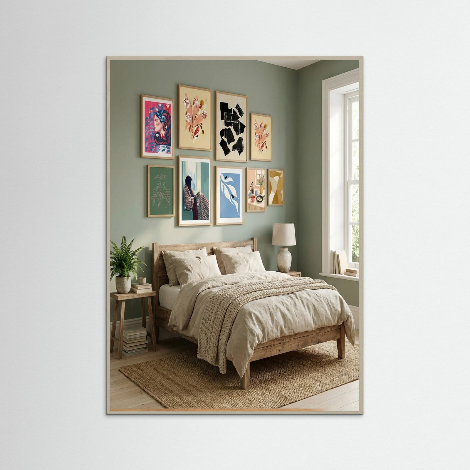 Grey Wood Apricot Bloom Sketch Mutedyellow