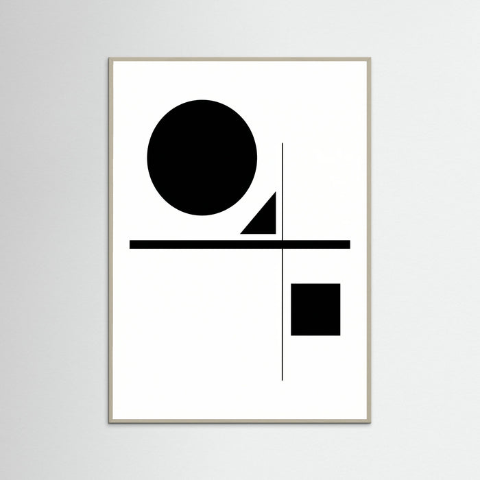 Grey Wood Art Print Beige